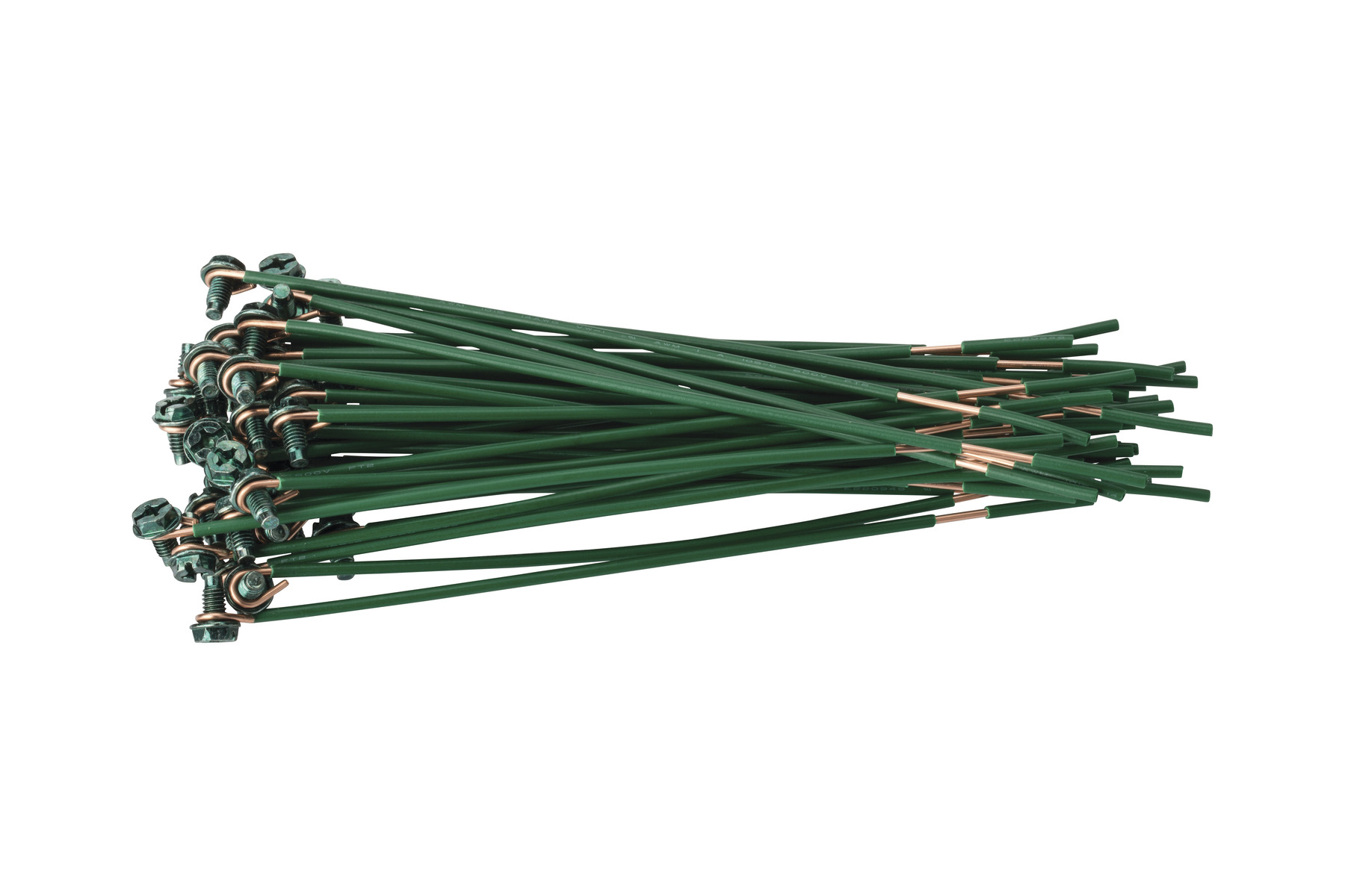 Grounding Pigtails, 6.5″ Length, 14 AWG Solid Combo with Screw NSI