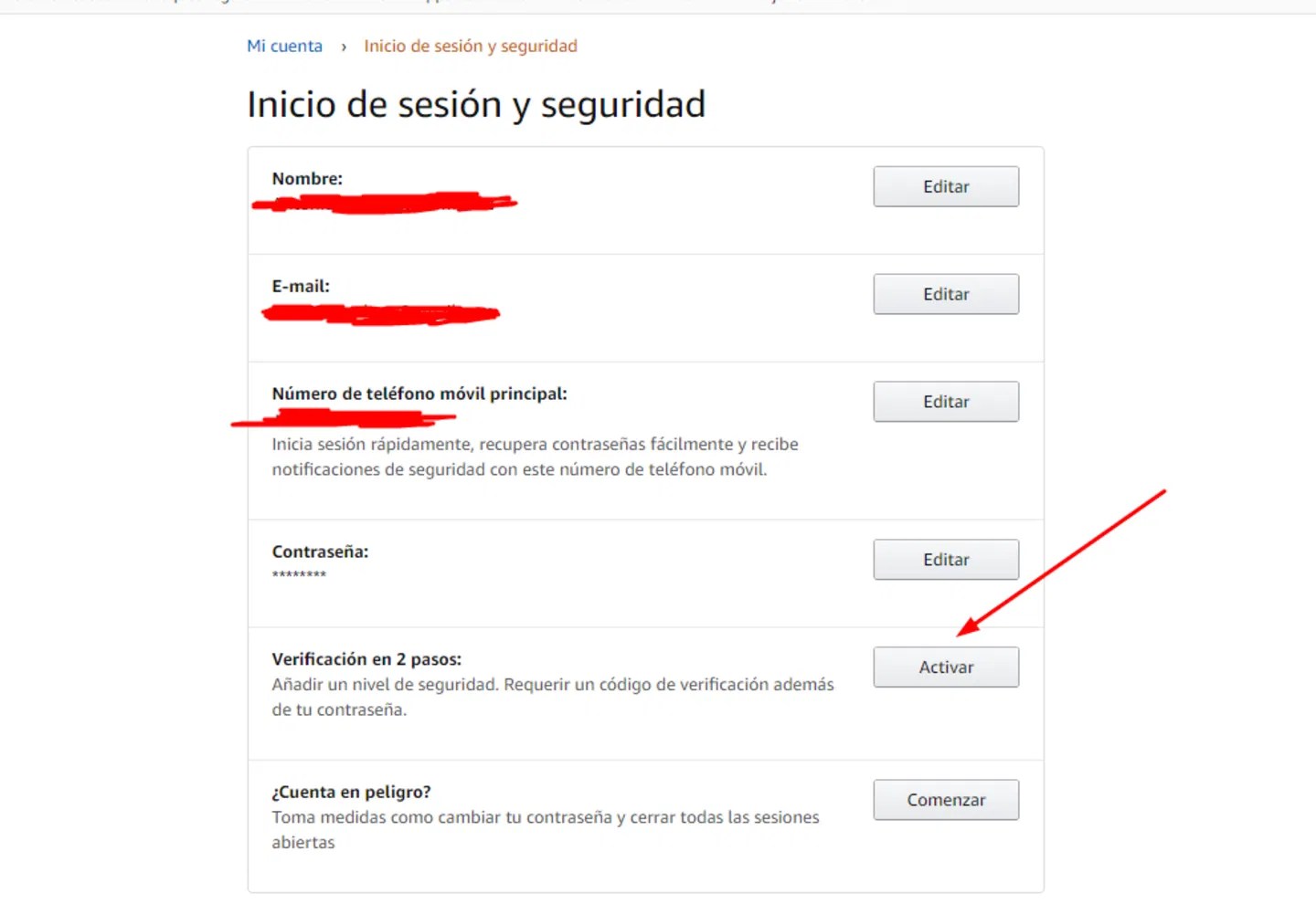 Cómo proteger tu cuenta de Amazon tres pasos que debes seguir