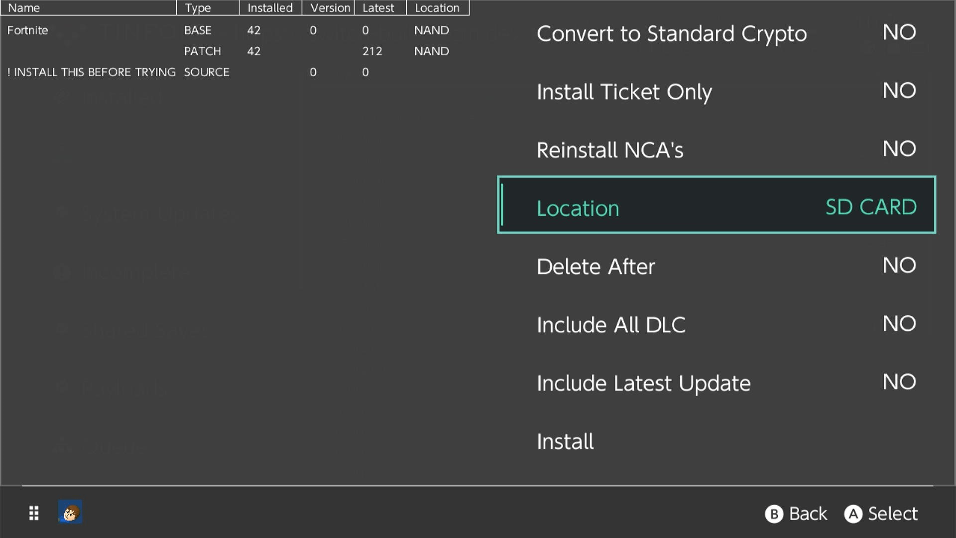 Nintendo Switch Installation EZFN Documentation