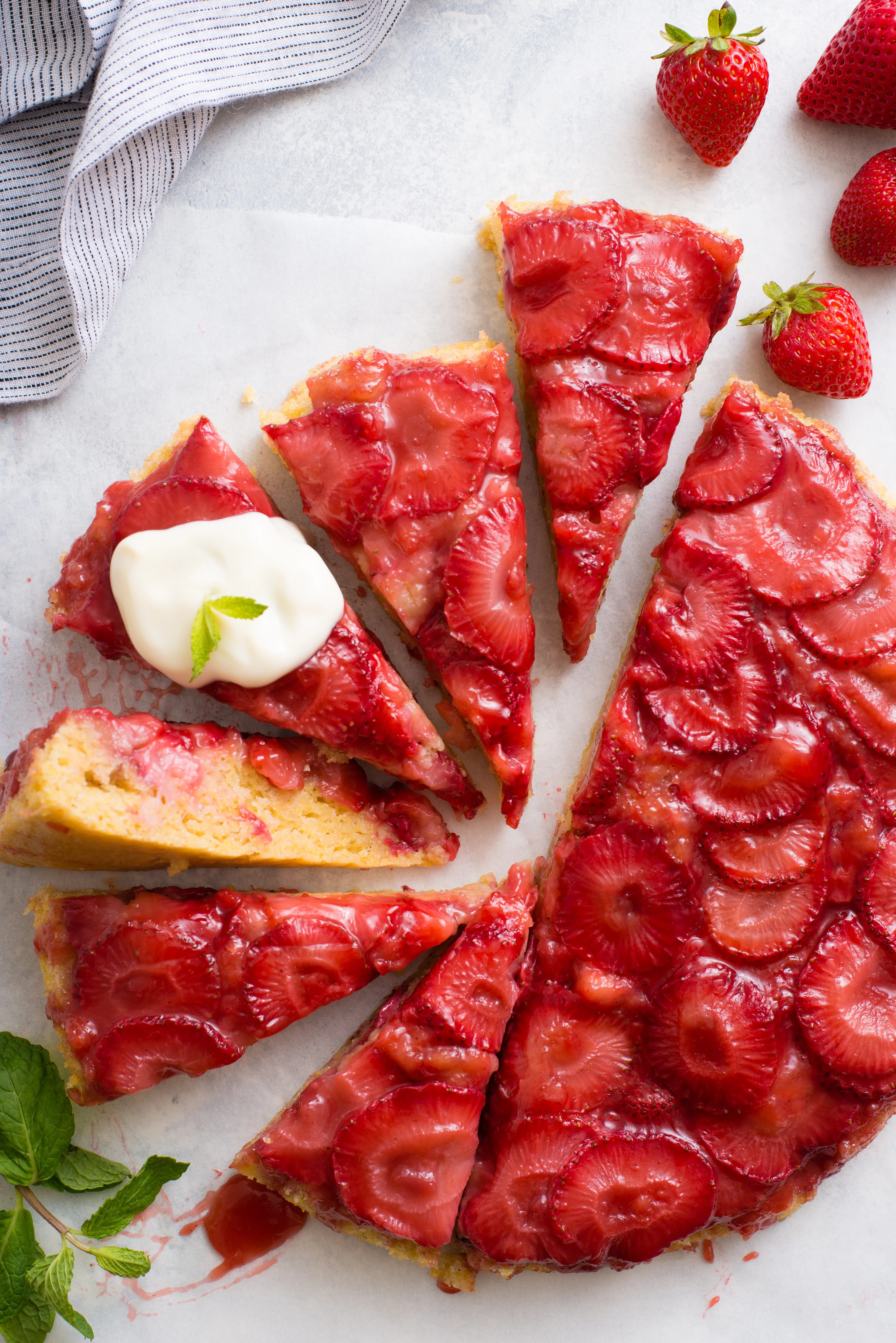 Recipe Upside Down Strawberry Skillet Cake Kitchn