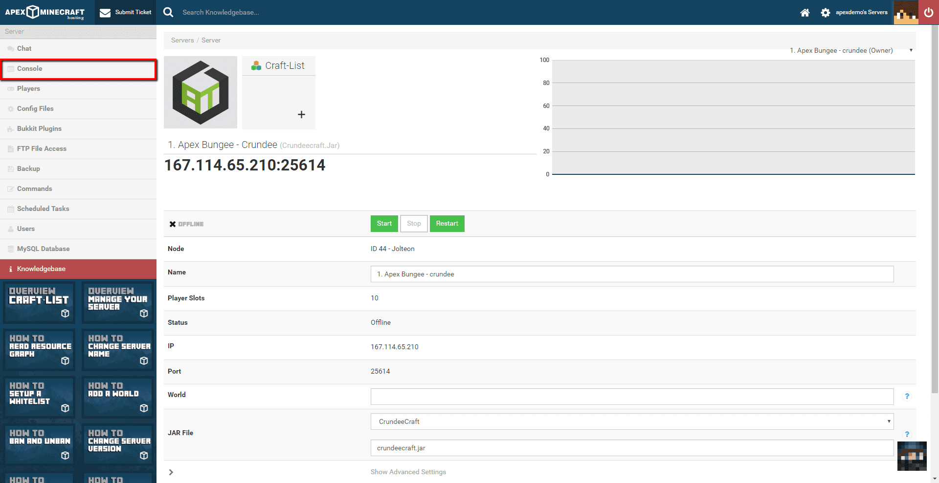 Control Panel Knowledgebase Apex Hosting