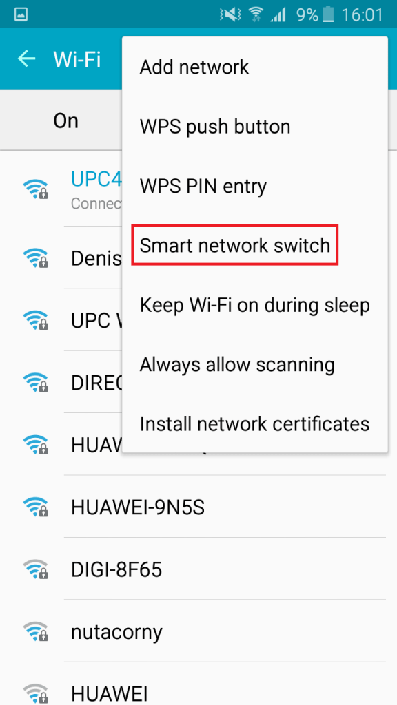 How to Enable / Disable Smart Network Switch on Android