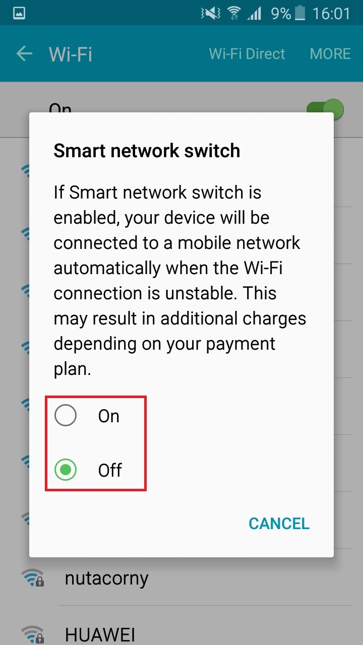 How to Enable / Disable Smart Network Switch on Android
