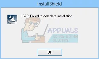 Fix: 1628 Failed to Complete Installation