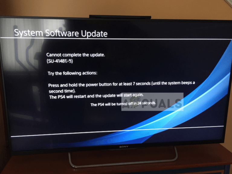 Fix Cannot Complete the Update Error SU424819 on PS4
