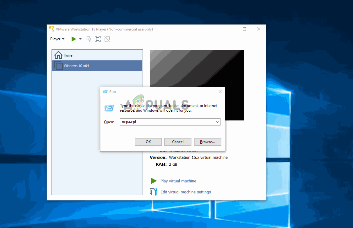 Fix VMware Bridged Network not Working