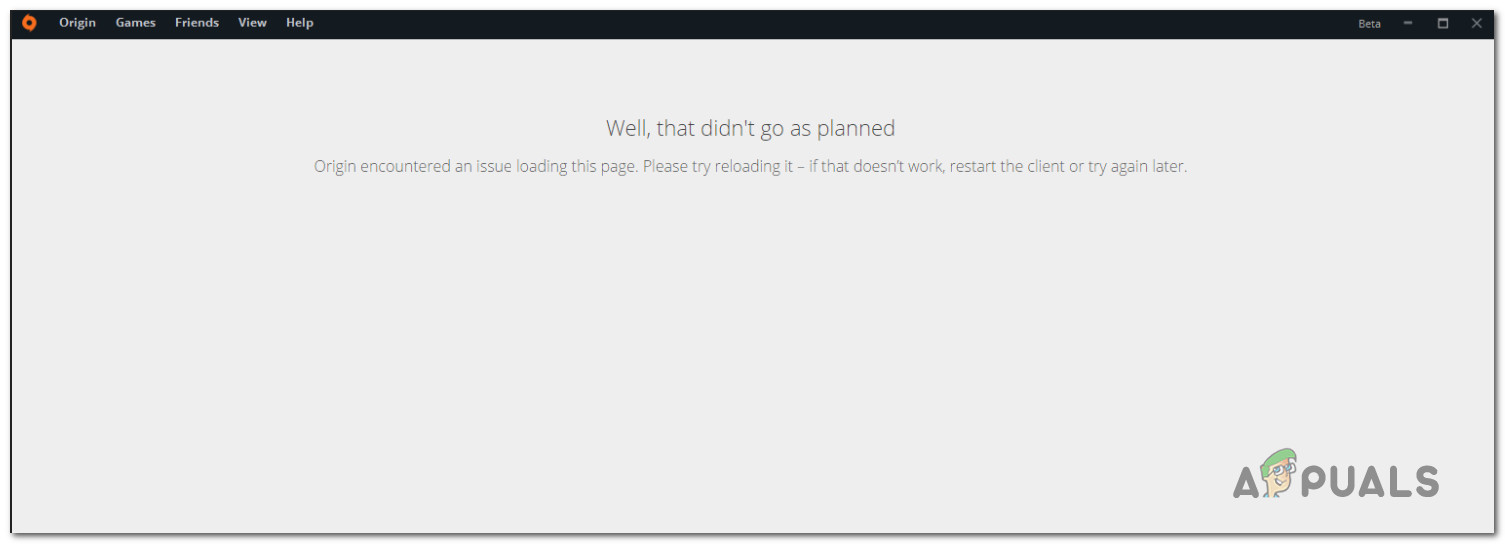 How to Fix Origin Encountered an Issue Loading this Page