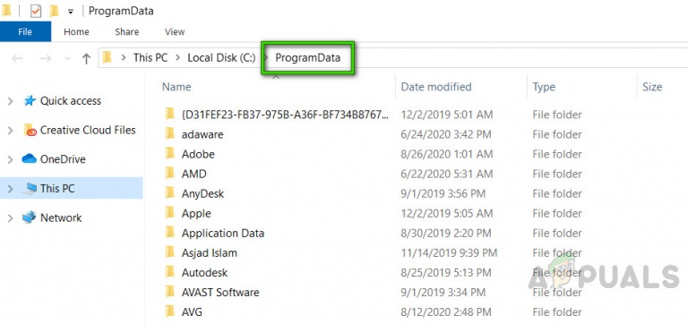 programdata folder Translation into German examples English.