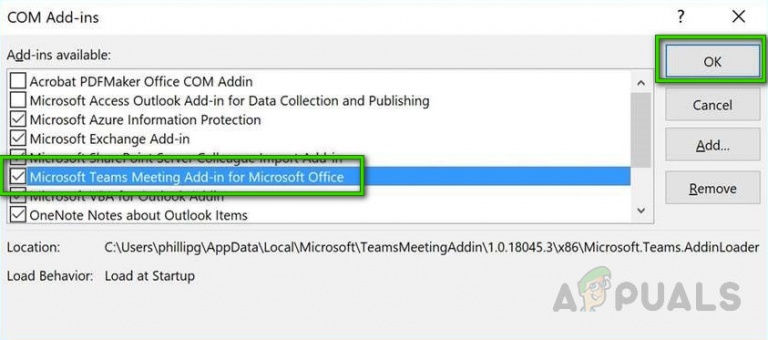 How to Fix Missing Microsoft Teams Addin for Outlook on Windows 10