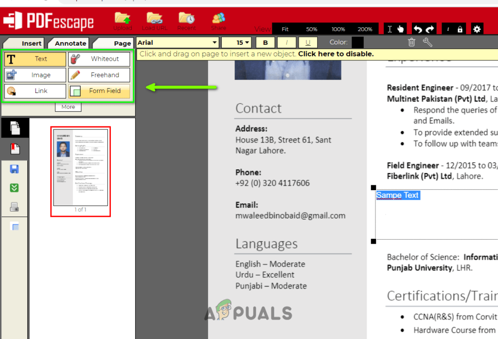 How To make a PDF Fillable or Add Text?