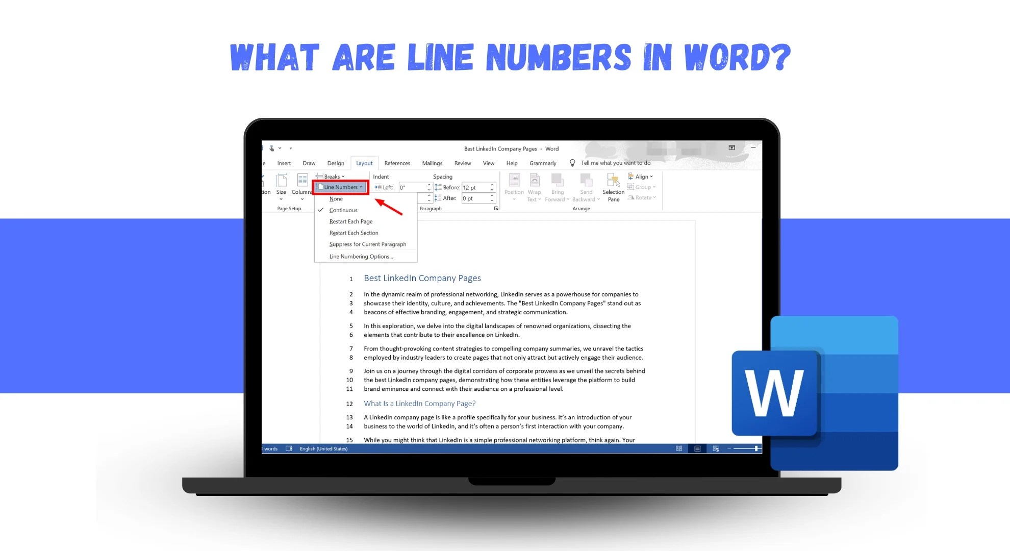 How to Add Line Numbers in MS Word [StepbyStep Pics]