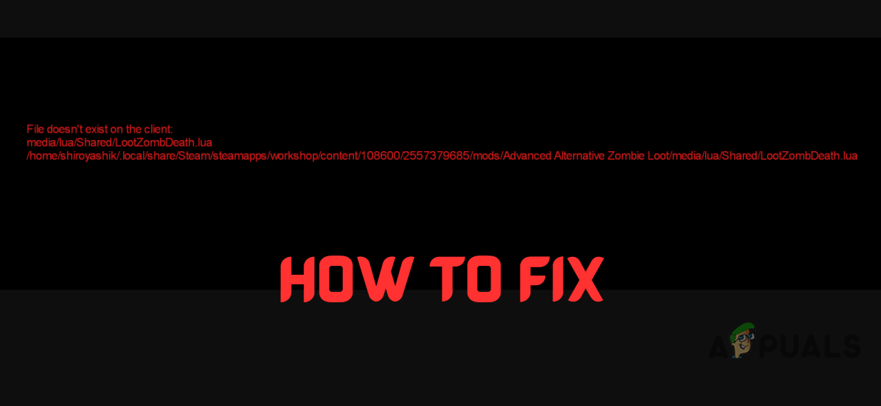 Fix "File Doesn't Exist On the Client" Project Zomboid