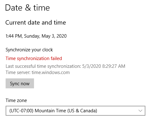 How to Solve 'Time Synchronization Failed' on Windows?