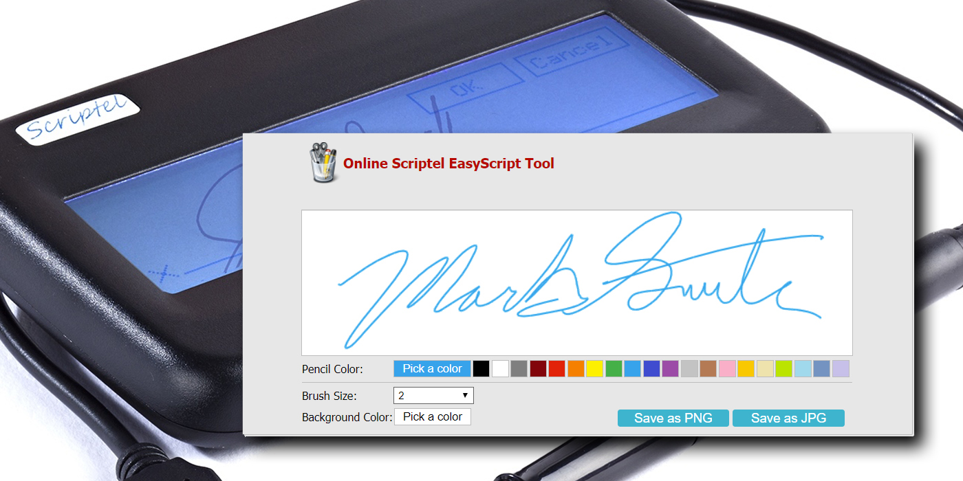 How to Test your Scriptel EasyScript with our Free Signature Pad Tester