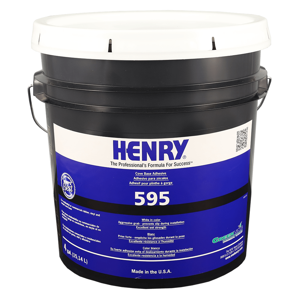 Henry 595 Cove Base Adhesive White In Color Aggressive Grab
