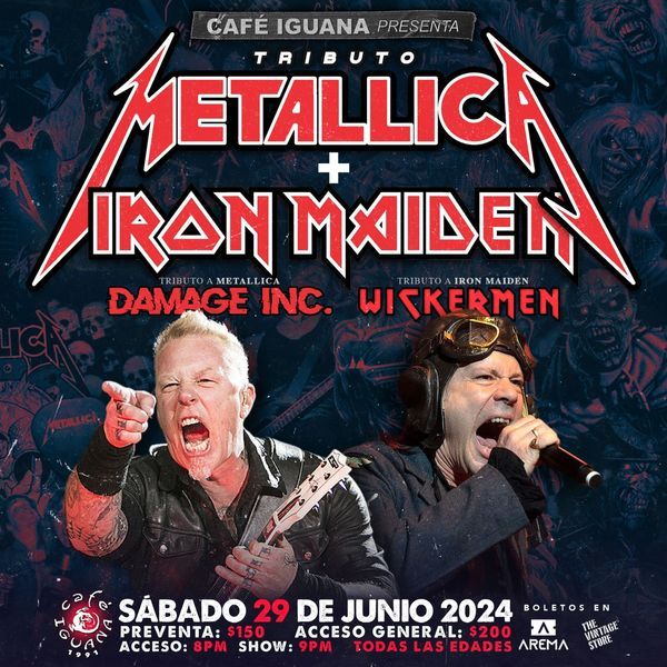 Tributo a Metallica + Iron Maiden AREMA Ticket