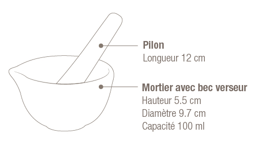 Petit mortier et pilon en céramique - Aroma-Zone