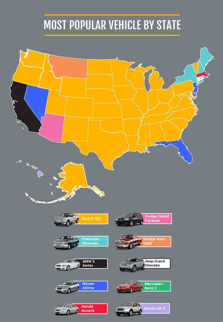 Best Selling Cars By State Map By the numbers America’s favorite vehicles mapped Ars Technica