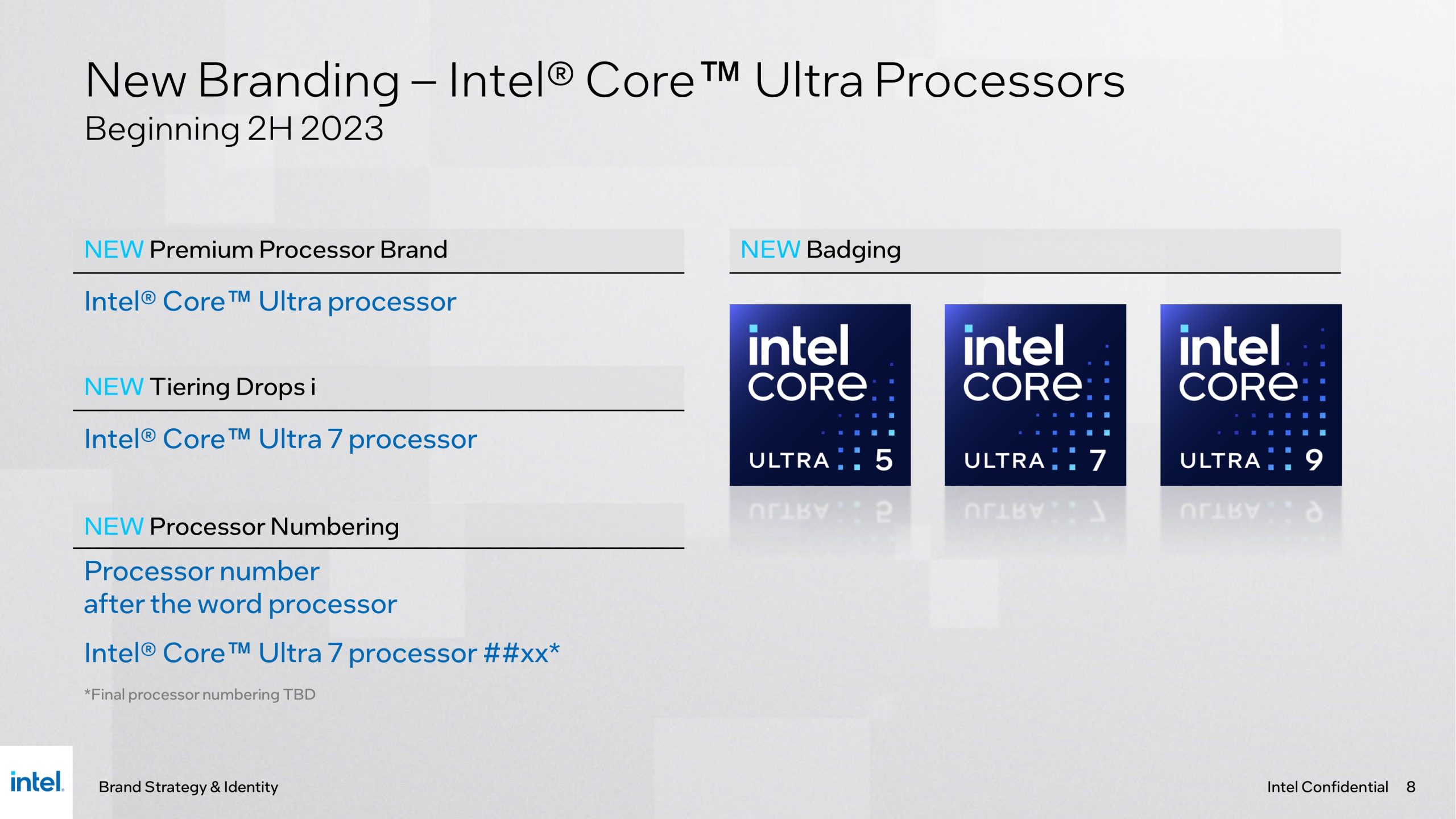 The last generation Intel has new labels for its next major CPU