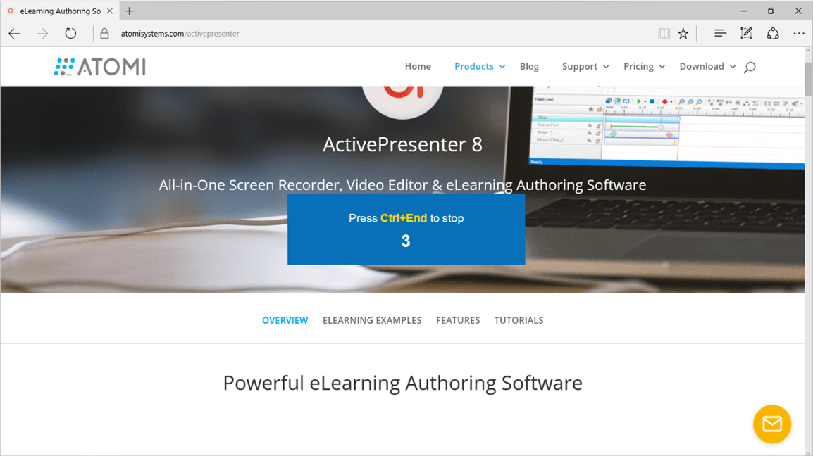 How to Start and Stop Recording in ActivePresenter 8