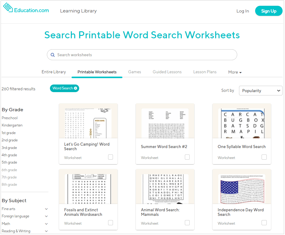 8 Cool Websites to Get Free Printable Word Search Worksheets 8 Cool Websites to Get Free Printable Word Search Worksheets