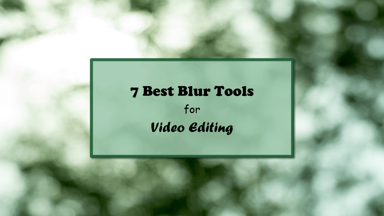 Best Blur Tool Top 7 for Video Editing Atomi Systems, Inc.
