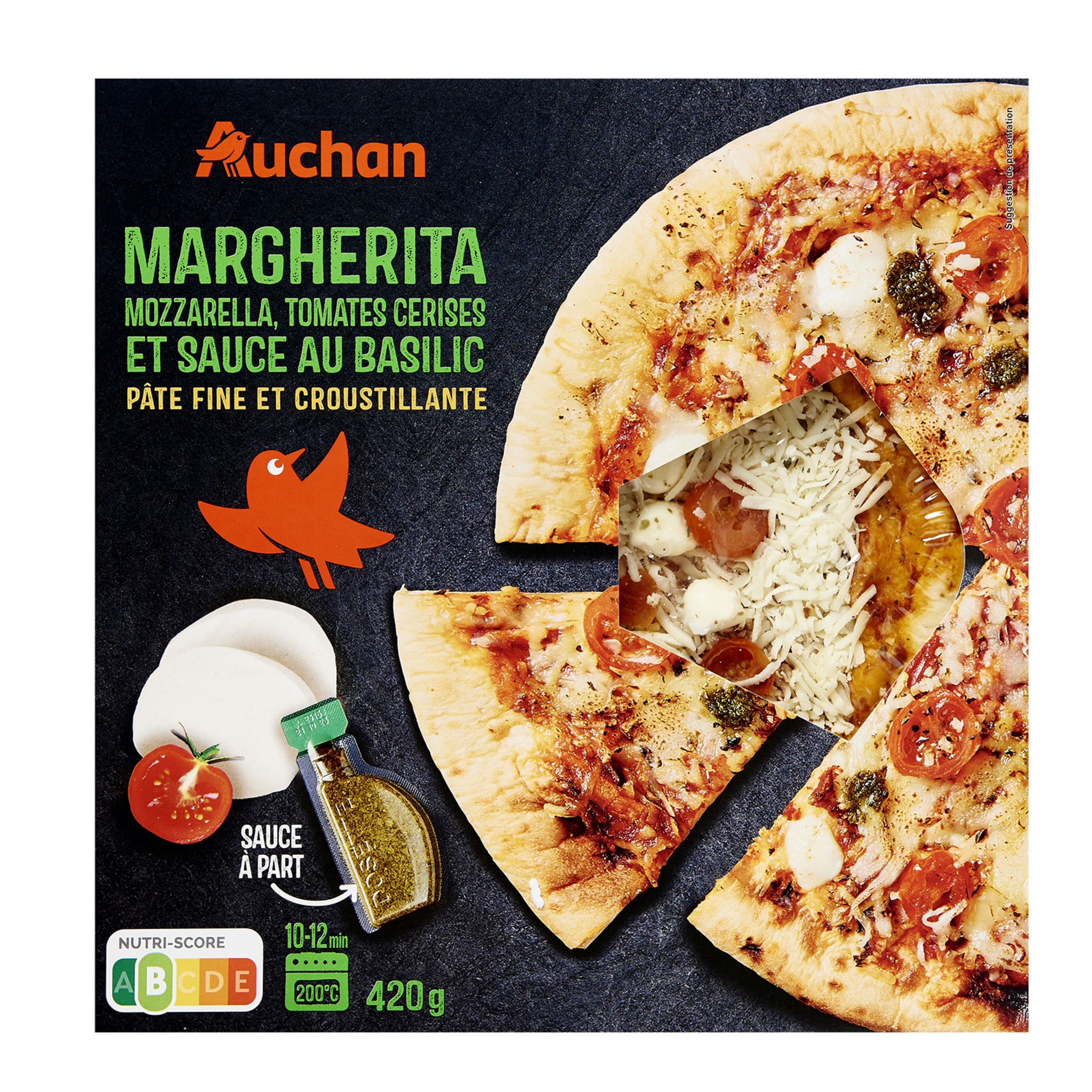 AUCHAN Pizza Margherita 420g pas cher Auchan.fr