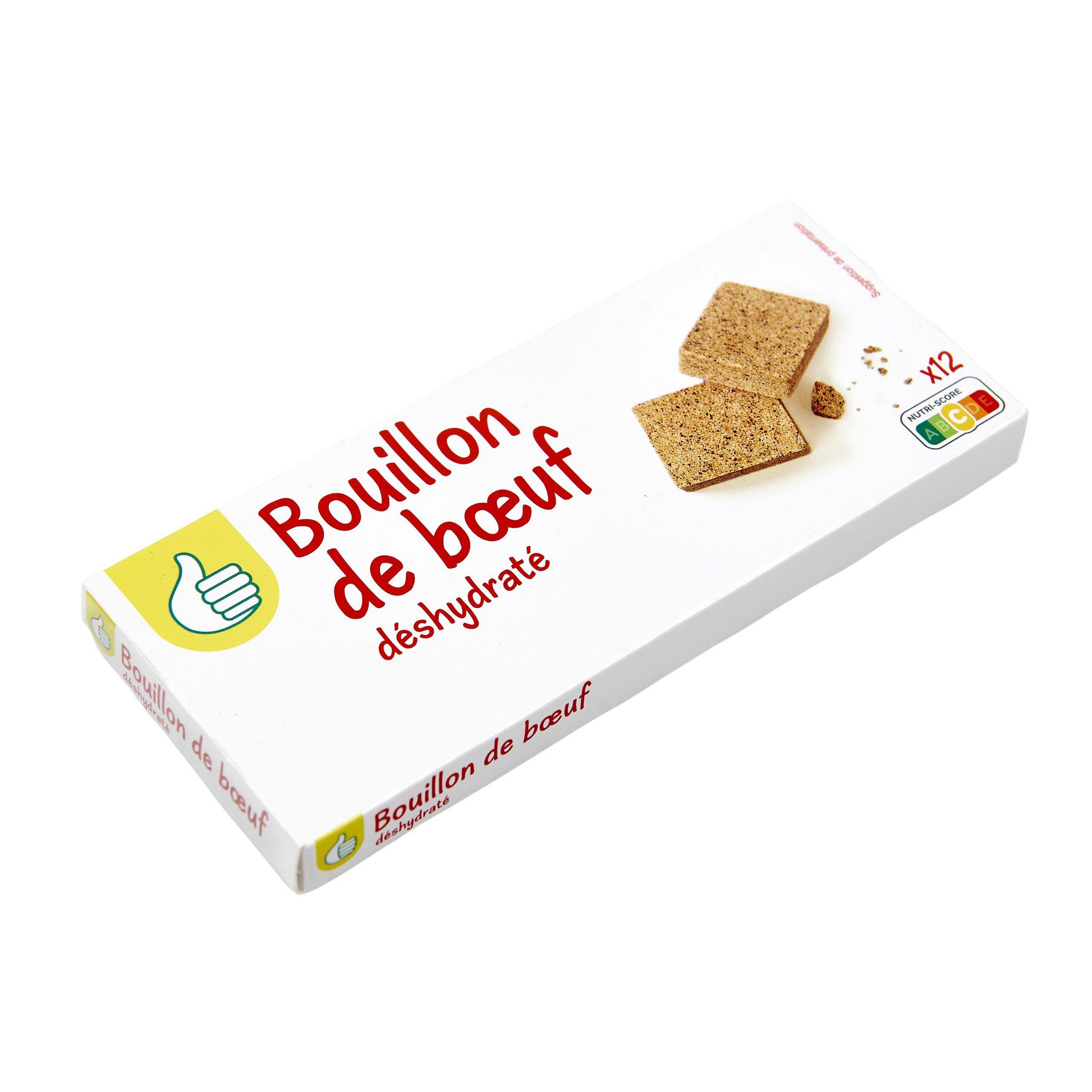 POUCE Bouillon de boeuf déshydraté en cube 12 cubes 12x10g pas cher
