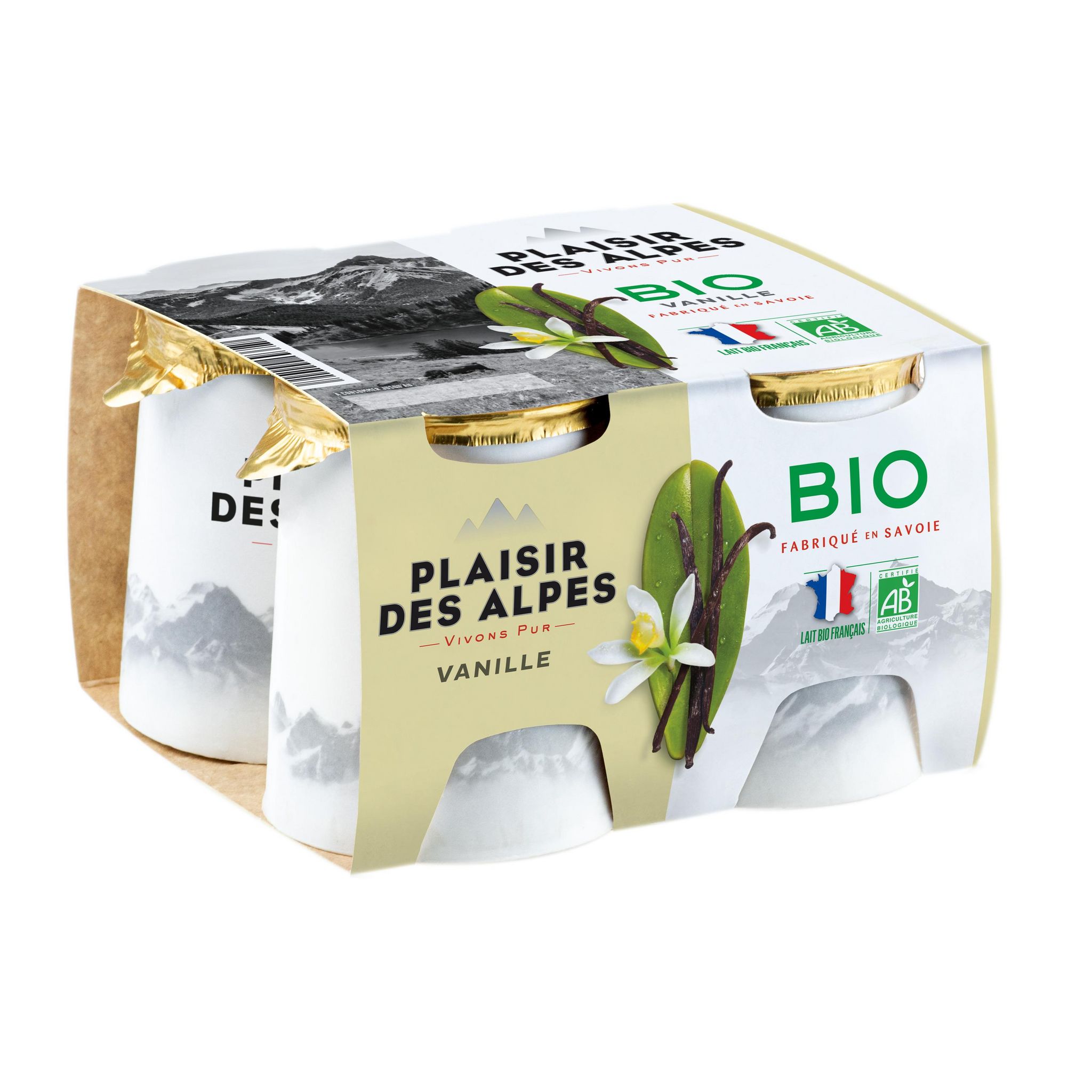 SAVOIE YAOURT Yaourt à la vanille bio 4x125g pas cher Auchan.fr