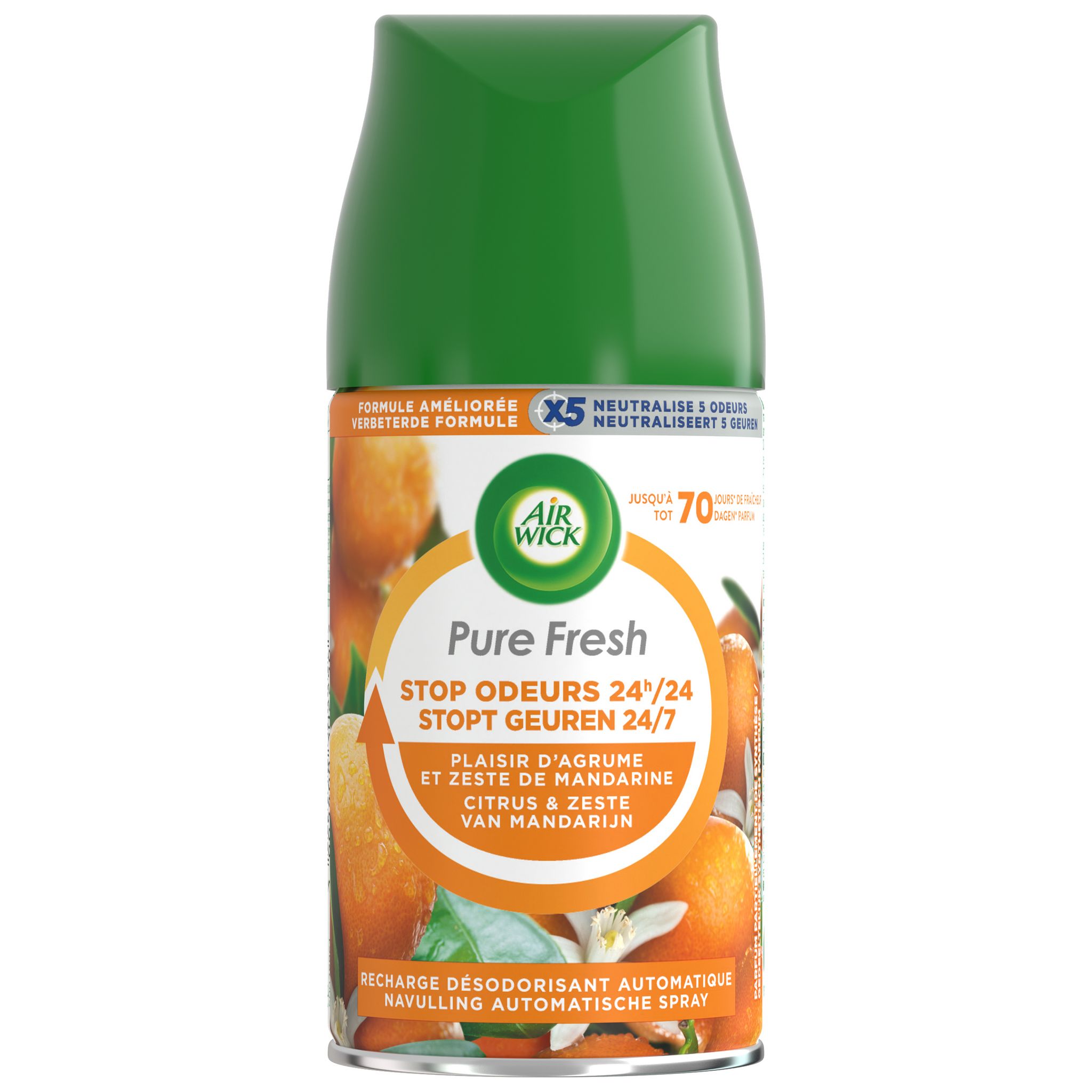 AIR WICK Pure Fresh Recharge désodorisant automatique plaisir d'agrume