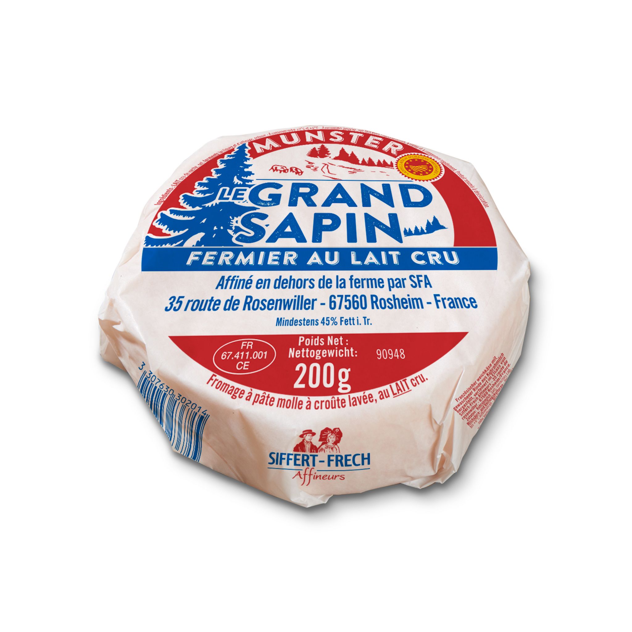 LE GRAND SAPIN Munster AOP 200g pas cher Auchan.fr