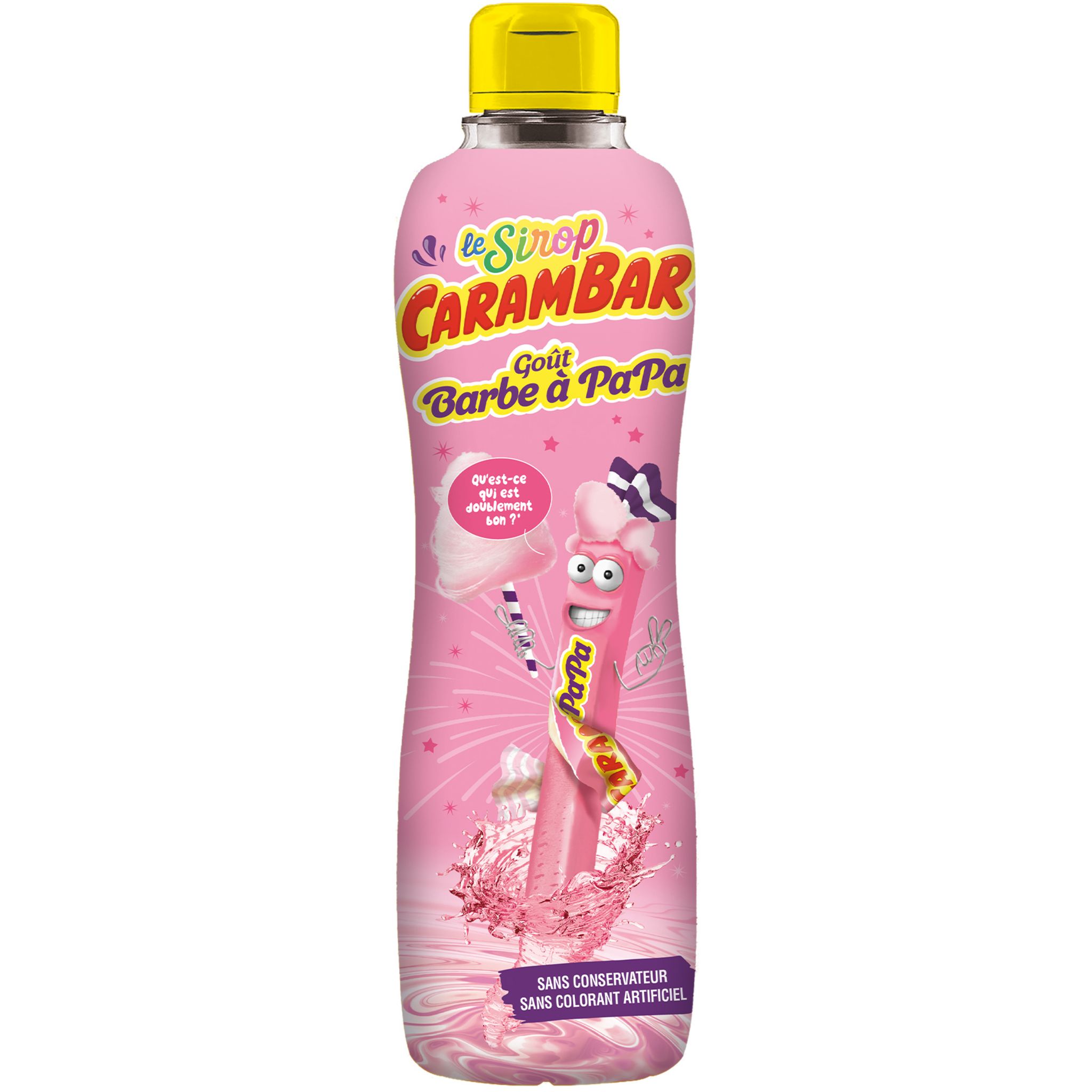CARAMBAR Sirop goût barbe à papa 75cl pas cher Auchan.fr