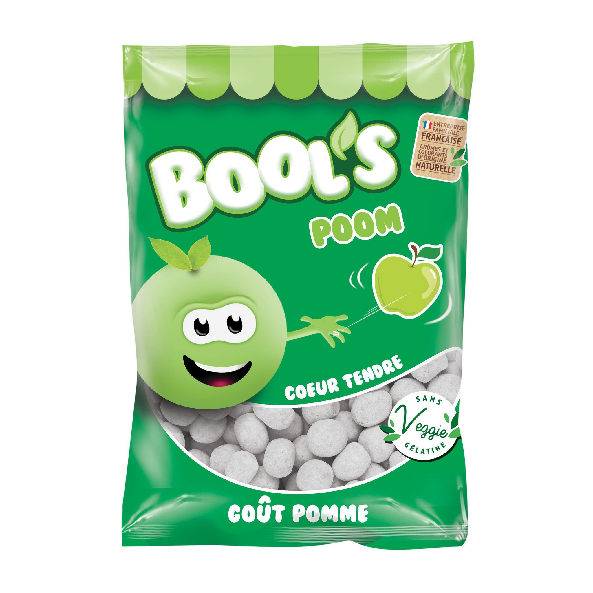 BOOL'S Poom Bonbon veggie goût pomme 180g pas cher Auchan.fr