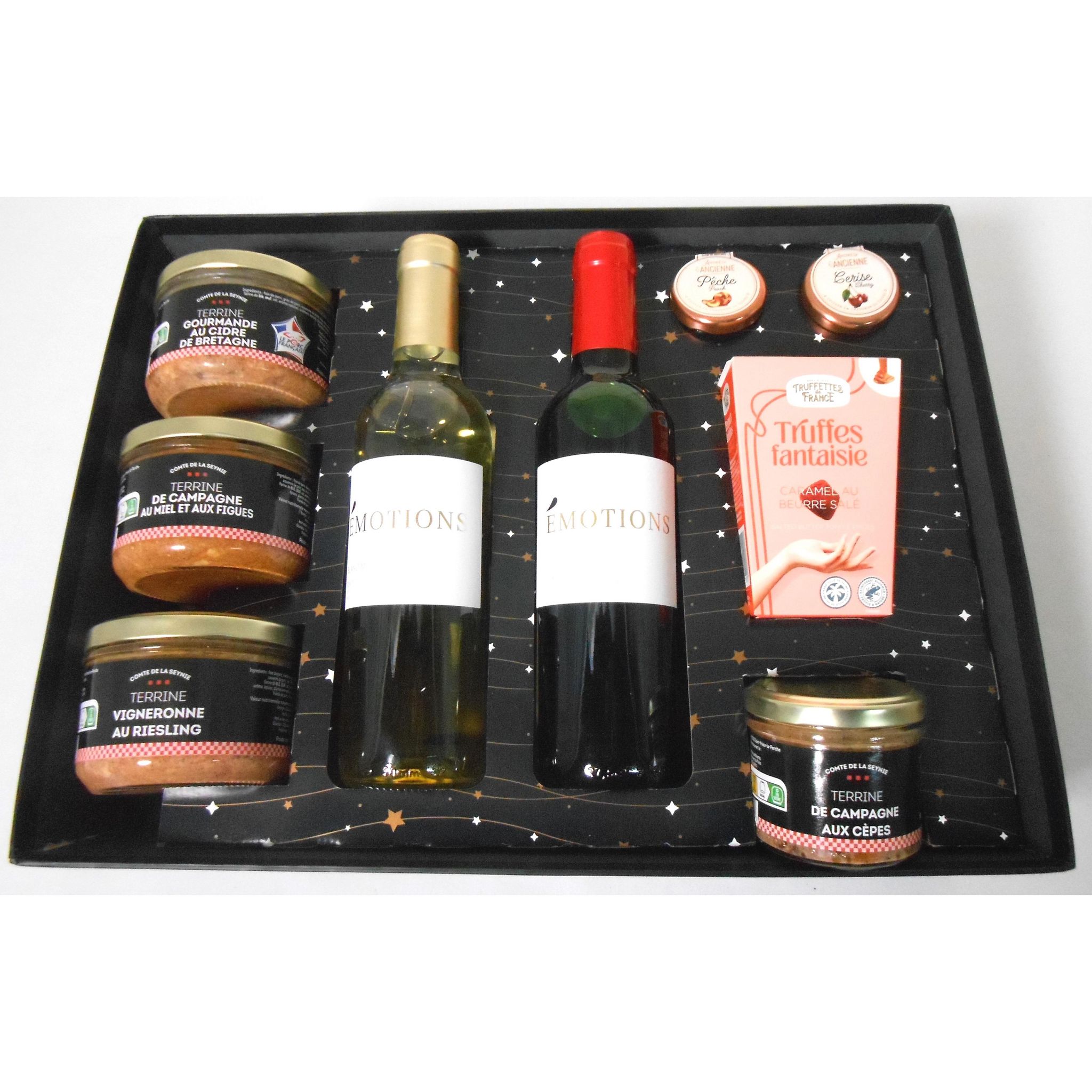 COMTE DE LA SEYNE Coffret Anatolie vins blancs terrines confitures et