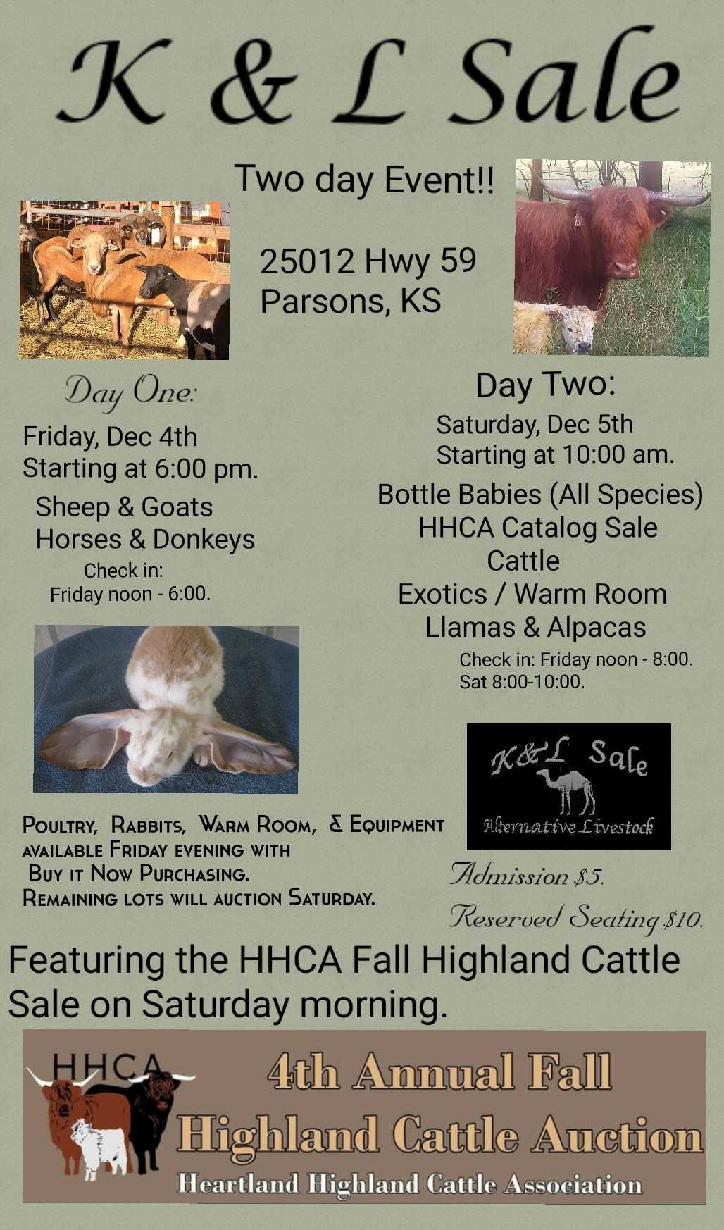 Alternative & Exotic Animal Auction (Winter Sale) Dec. 4th & 5th