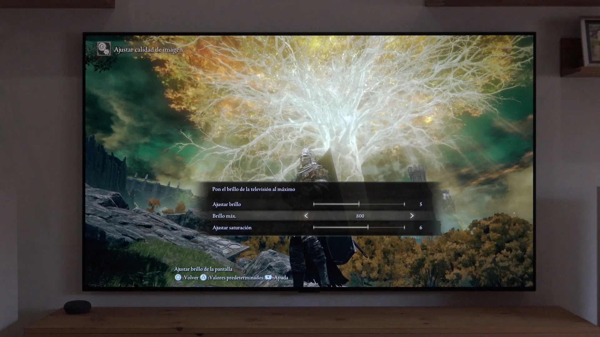 Elden Ring configuración HDR para televisores OLED en PS5 y Xbox Series X