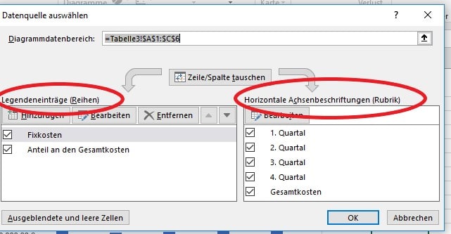 Diagramme erstellen mit Microsoft Excel