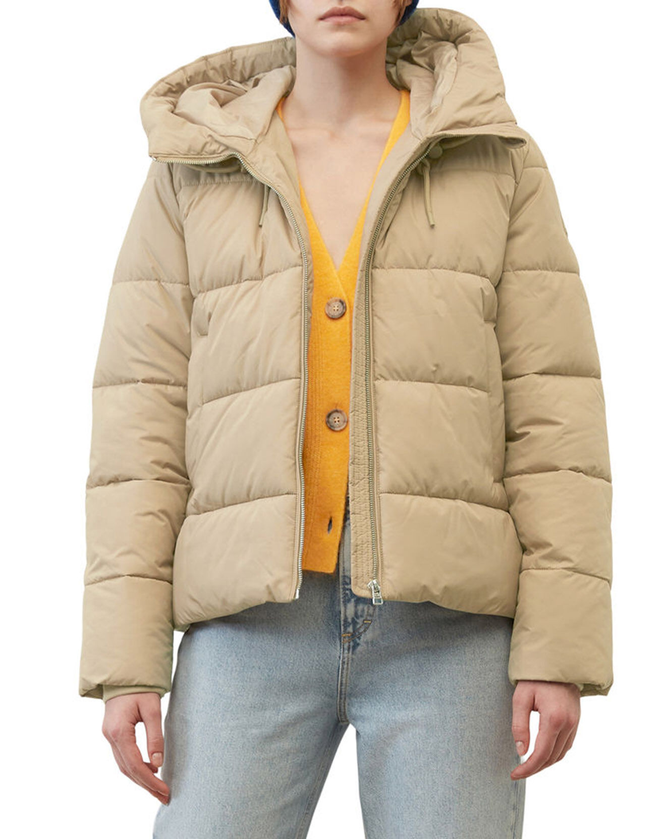 Doudoune courte à capuche beige Vente privée Marc O'Polo BazarChic