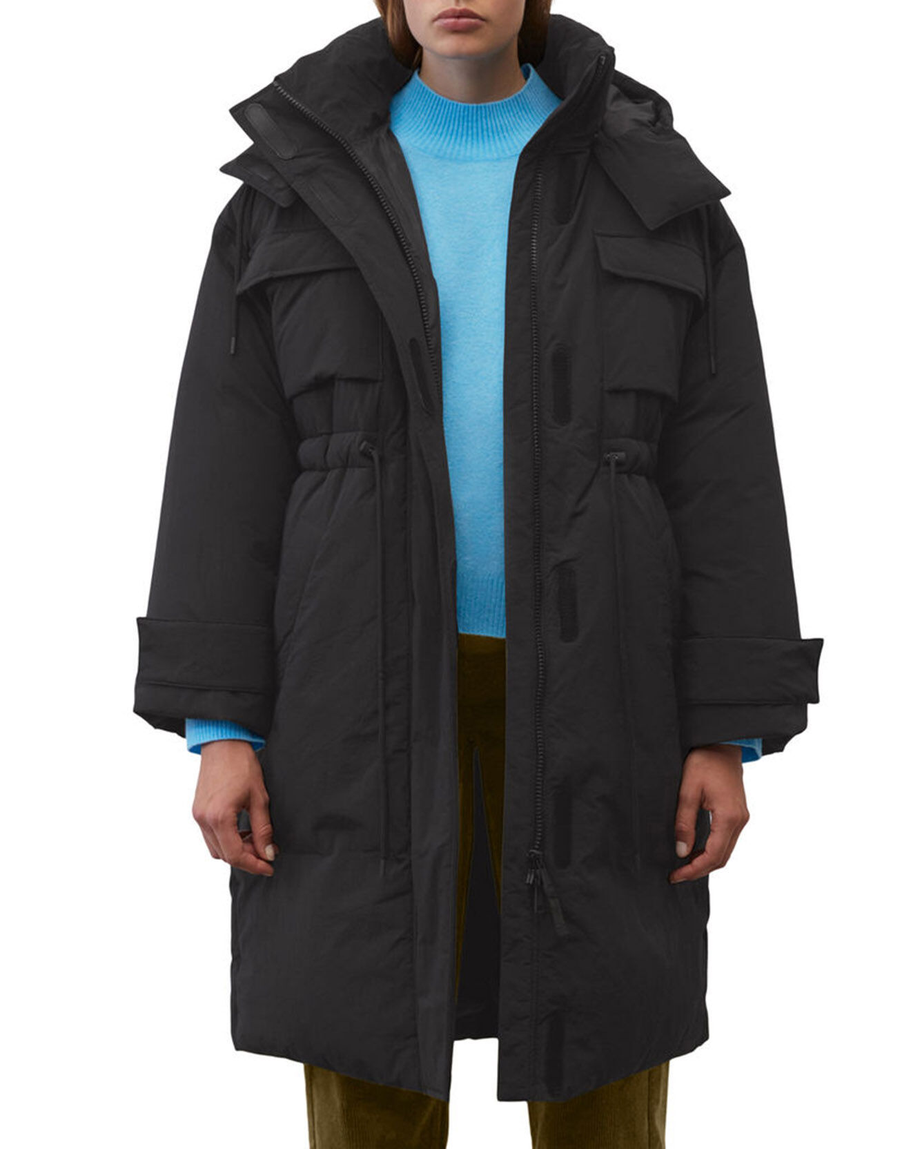 Parka longue puffer poches noire Vente privée Marc O'Polo BazarChic