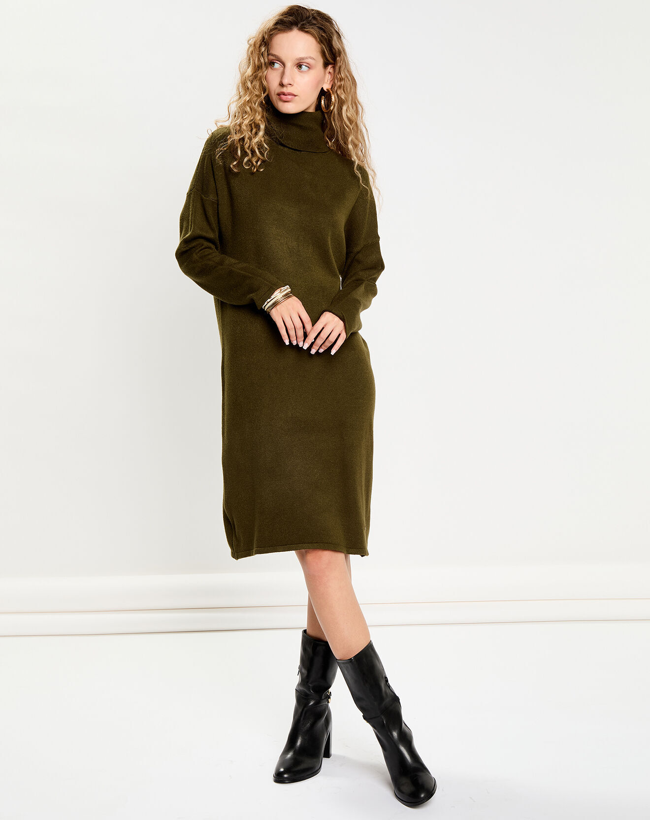 Robe Pull Siria kaki Vente privée La Petite Etoile BazarChic