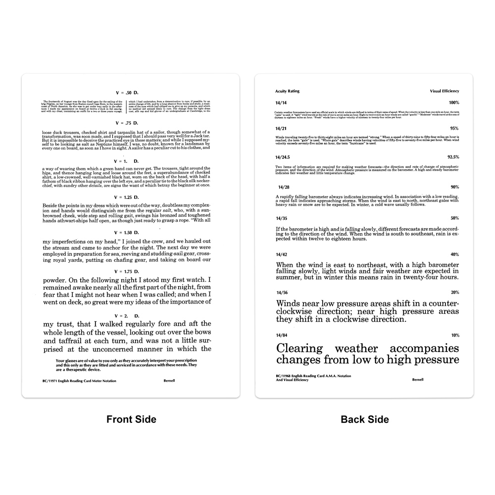 Jaeger Reading Card Cards Info