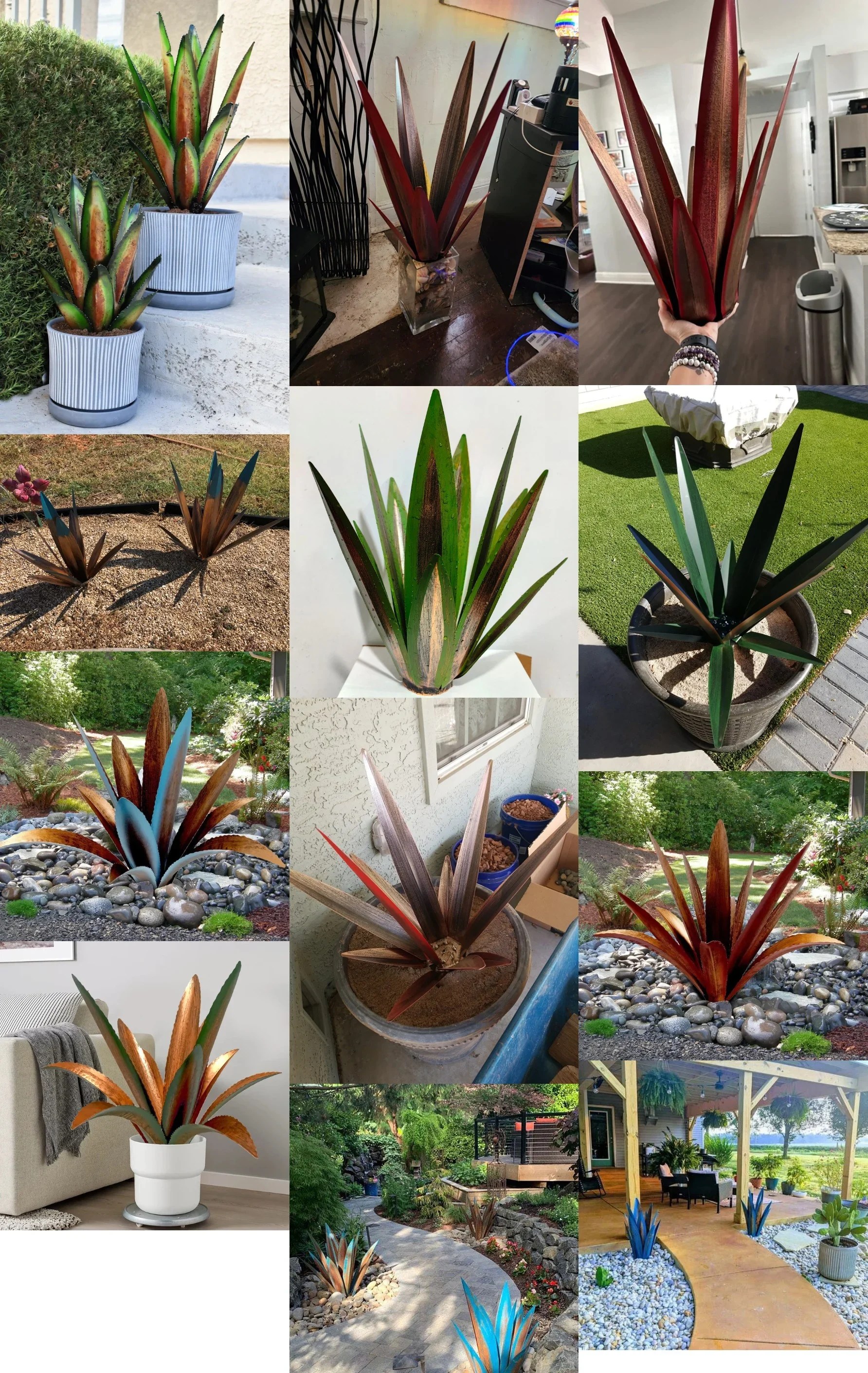 Antirust Metal Tequila Agave Plant