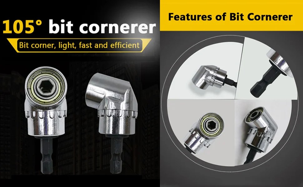 Right Angle Drill Extension-Flexible Angle Extension- BeeBea