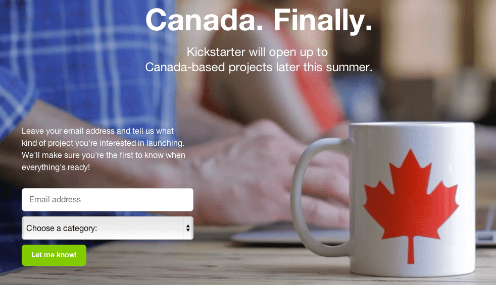 Kickstarter to start accepting Canadabased projects "later this summer