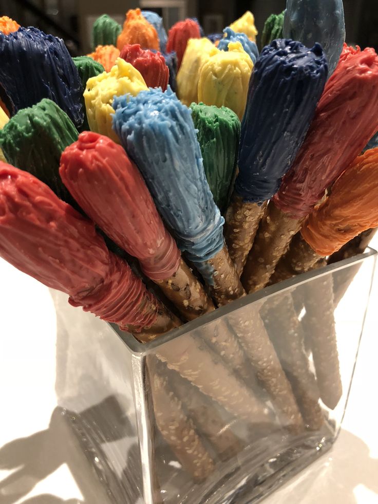 How to Make Paint Brush Pretzel Rods Bitter Sweet Indy