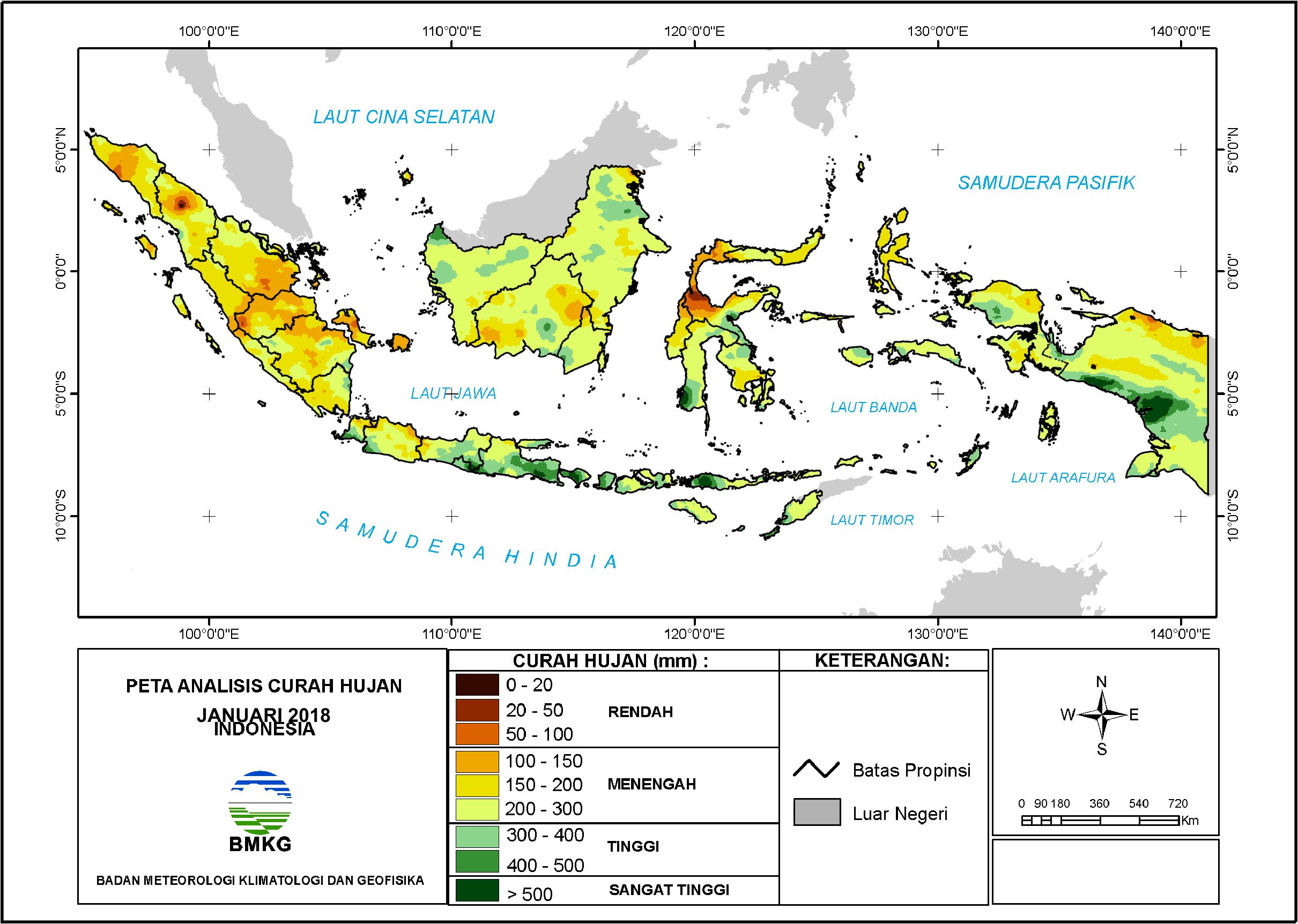 Analisis Curah Hujan dan Sifat Hujan Bulan Januari 2018 BMKG