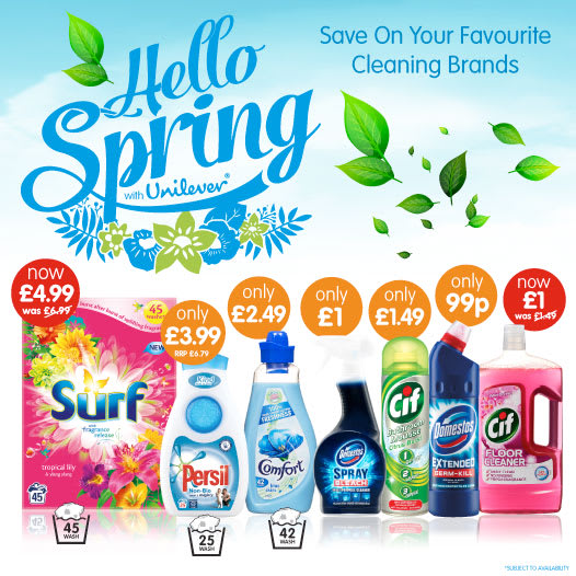 Your favourite cleaning brands are ALWAYS at low prices at B&M B&M