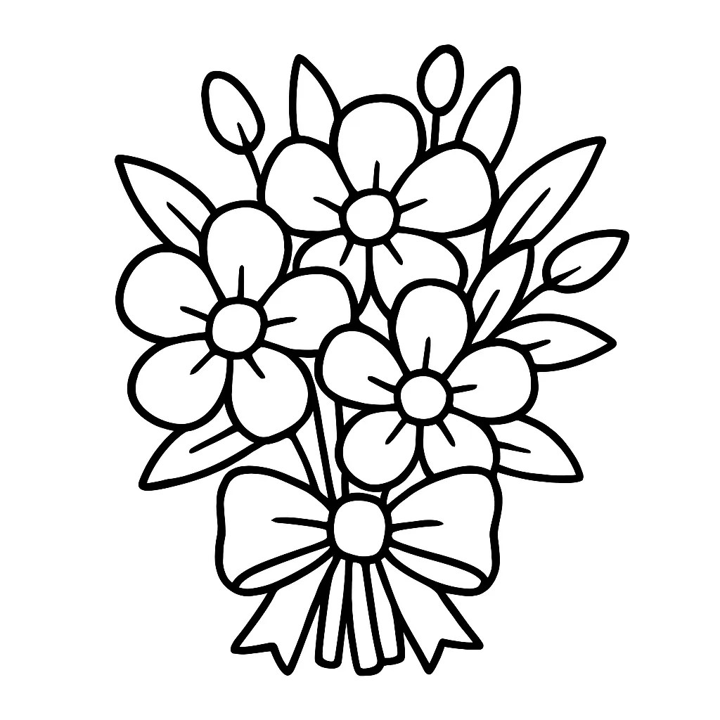 20+ Flowers Coloring Pages (Bold & Easy) – Free PDF Printables