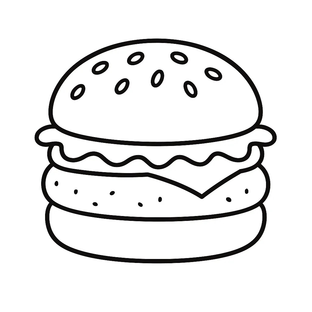 Bowl of Cereal with Spoon Bold and Easy Coloring Pages