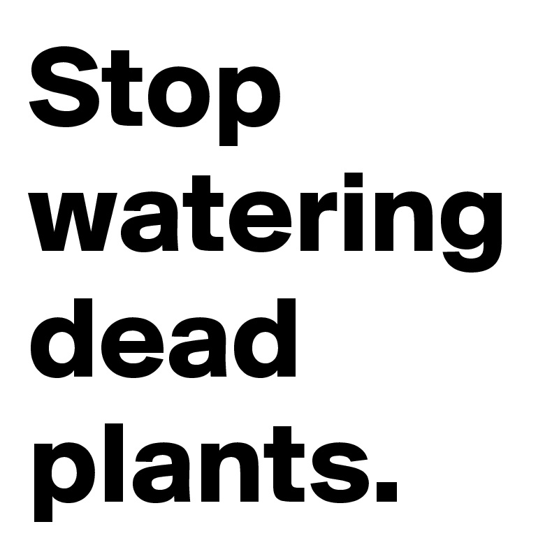 Stop watering dead plants. Post by WindTooth on Boldomatic